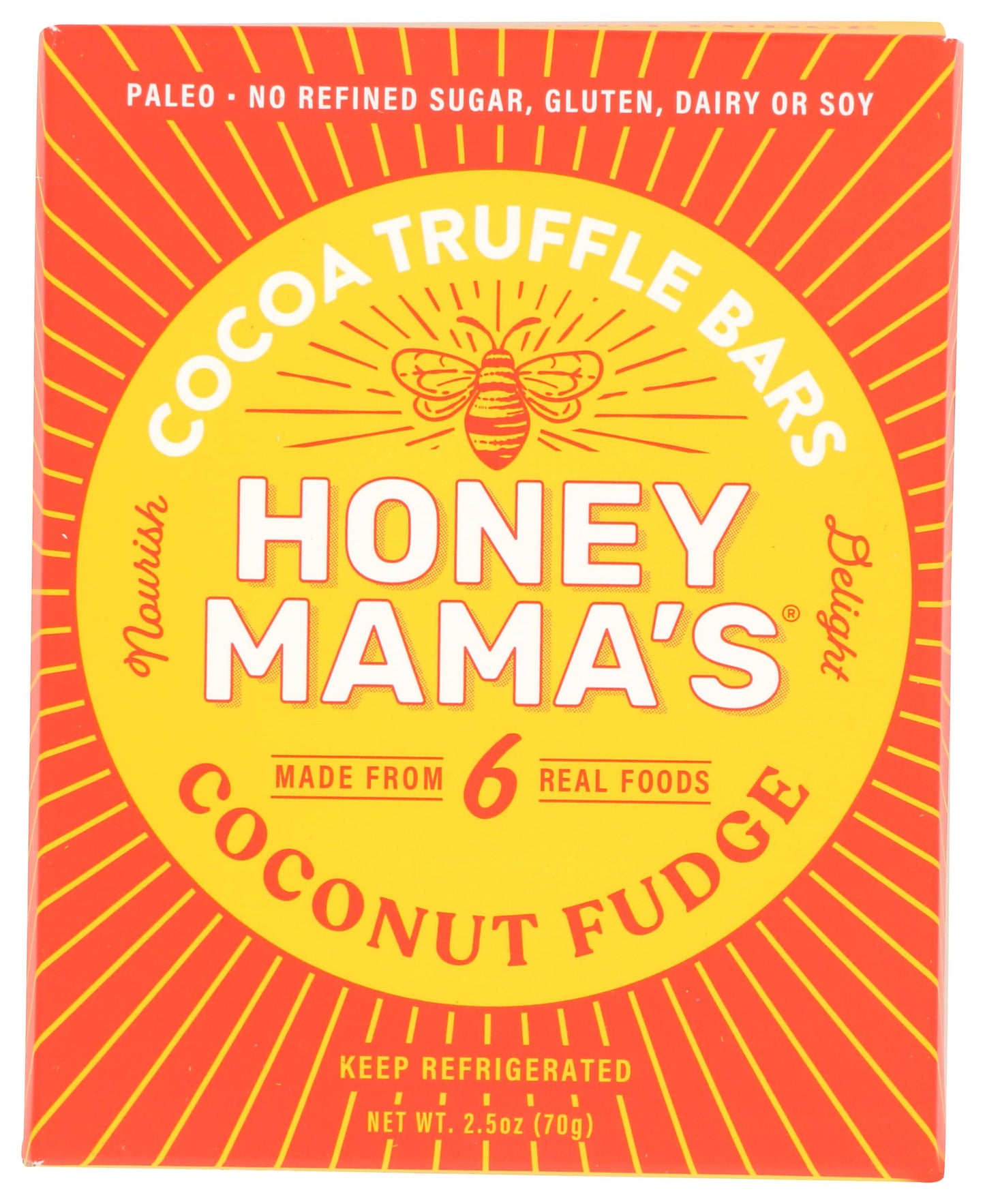 Honey Mamas Coconut Fudge Cocoa Truffle Bar, 2.5 OZ