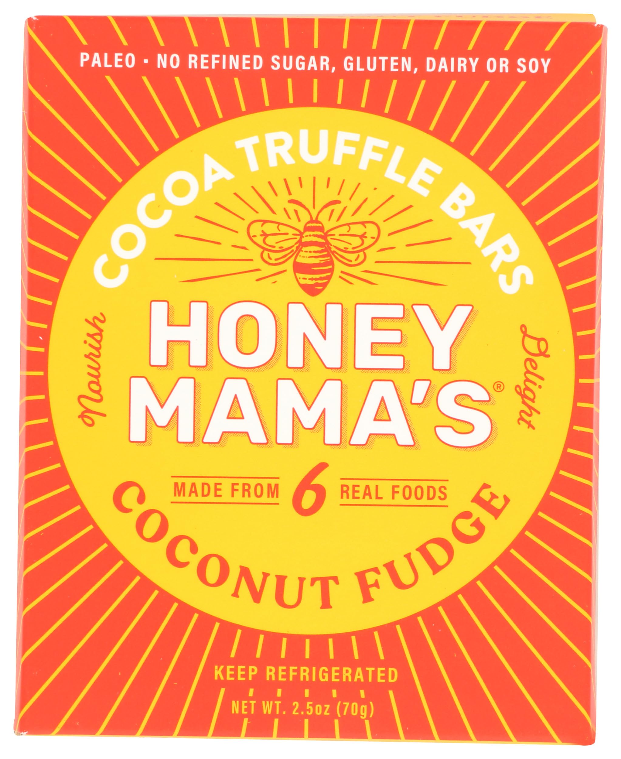 Honey Mamas Coconut Fudge Cocoa Truffle Bar, 2.5 OZ