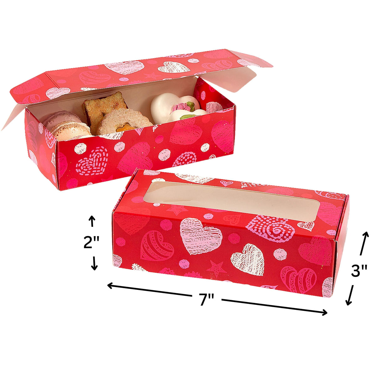Valentine’s Day Cookie Boxes - Party Supplies - 12 Pieces