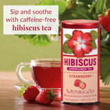 The Republic of Tea - Hibiscus Strawberry Tea, 36 Tea Bags, Herbal Blend, Caffeine Free, Gluten Free
