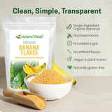 Z Natural Foods Organic Banana Flakes - Crisp Ripe Bananas for Potassium & Fiber Support, Digestive Health, Skin Glow - Natural Flavor & Dried Flake