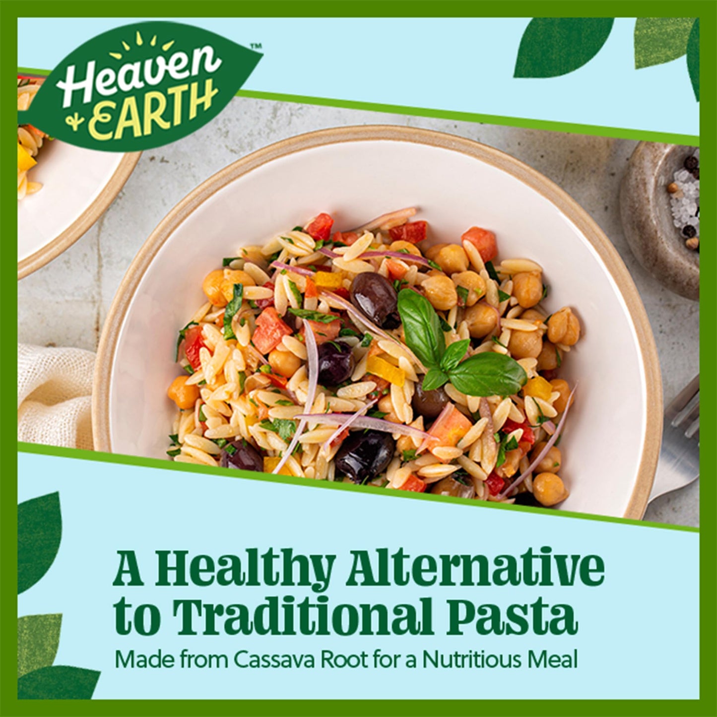 Heaven & Earth Grain Free Pasta, Cassava Orzo, 8oz (3 Pack) | Paleo Pasta | Vegan | Certified Gluten Free | Kosher for Passover