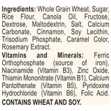 Mom's Best Toasted Cinnamon Squares Cereal, Made with Whole Grain, No High Fructose Corn Syrup, Made with Real Cinnamon, Kosher, 17.5 Oz Box (Pack