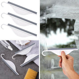 Nuorest 3 pcs Tiny Shower Mirror Squeegee for Bathroom, Window Squeegees for Shower Doors, White Window Wiper Scraper Cleaner Tool, All-Purpose