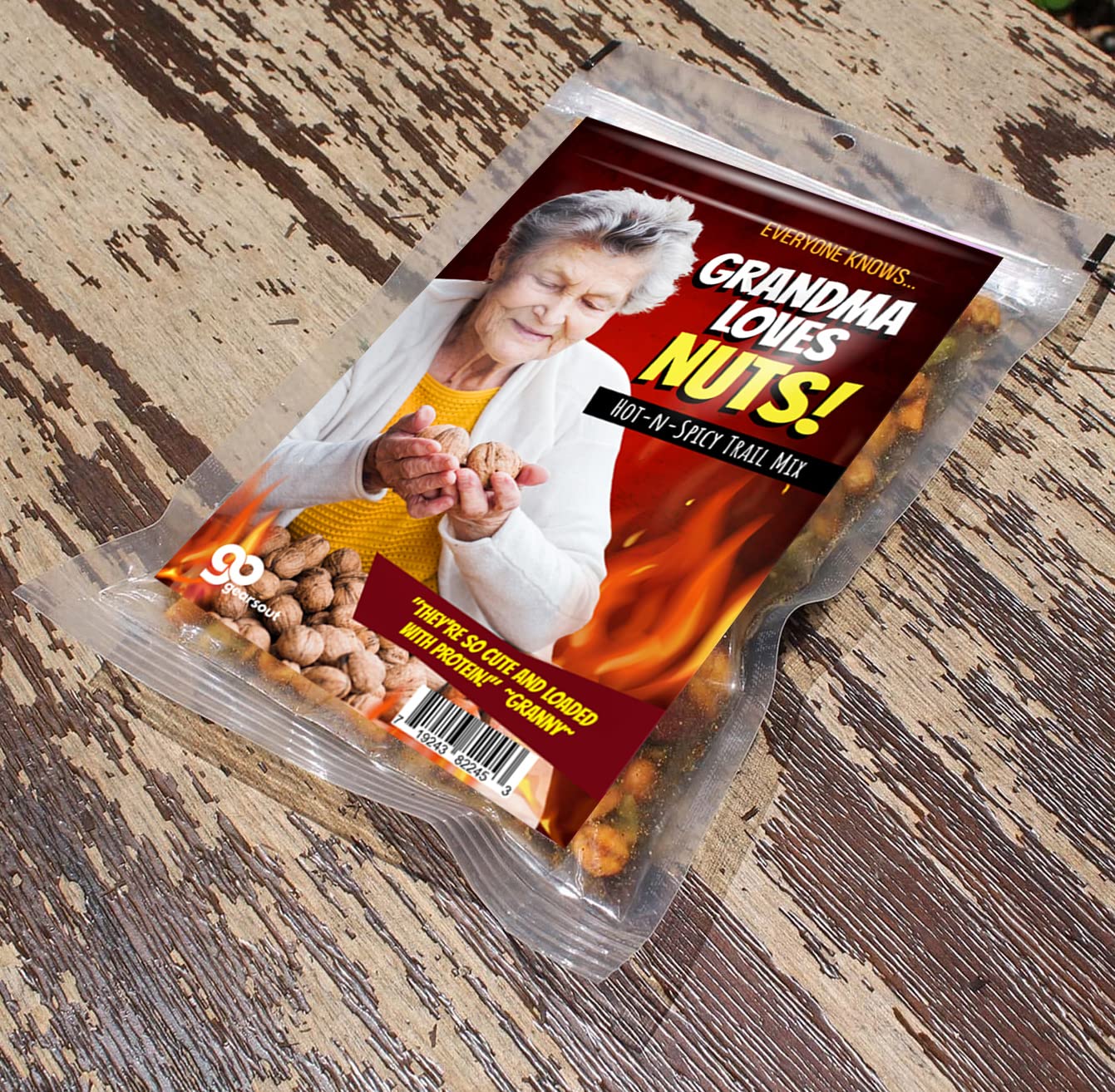 Grandma Loves Nuts Spicy Trail Mix - Funny Snacks for Women - Spicy Blend, Made in the USA