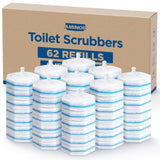 62 Count Toilet Wand Refills For Clorox Wand, 3-Layer Brush Heads with Upgraded Toilet Bowl Cleaners For 99.9% Stains Removal