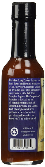 Heartbreaking Dawns 1498 Trinidad Scorpion Sauce, 5 fl. oz