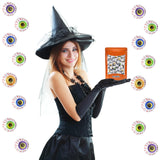 10 Pounds Halloween Milk Chocolate Peanut Butter Spooky Eye Balls, Trick-Or-Treat Party Bag Fillers, Individually Wrapped in Multi-color Eye Design