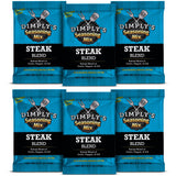 Dimply's Steak Seasoning Mix 6 Pack Dry Rub and Marinade for Meat Chicken Tofu and Vegetables Bold Garlic Pepper Dill Blend No MSG Gluten Free Vegan