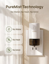 Senseflow Plug-in Air Freshener for Home, Waterless Essential Oil Diffuser for Bedroom and Bathroom, Non-Toxic Formula for Pets and Nursery, 120 Days