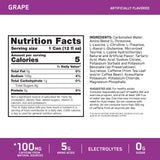 Optimum Nutrition Amino Energy Sparkling Hydration Drink, Electrolytes, Caffeine, Amino Acids, BCAAs, Sugar Free, Grape, 12 Fl Oz, 1 count (Packaging