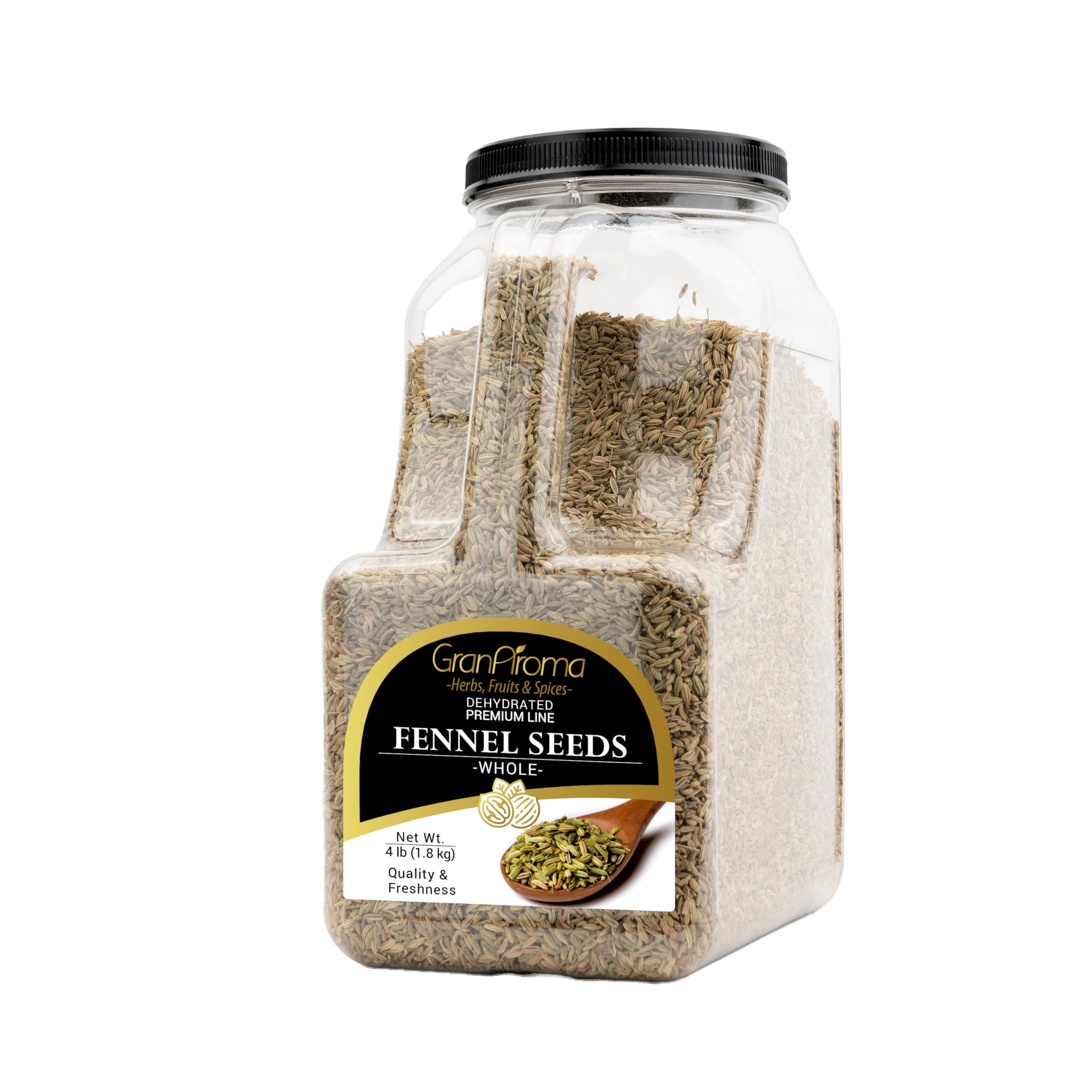 GranAroma Fennel Seeds, Whole Seeds, Light Flavor, Cooking & Baking (64 Ounce)