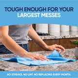 12" x 12" Microfiber Cleaning Cloths (50 Pack) - Reusable Towels, Wash Rags, Dust Cloth, All-Purpose: Kitchen, Dish, Cars, Shop, Glass (Red)