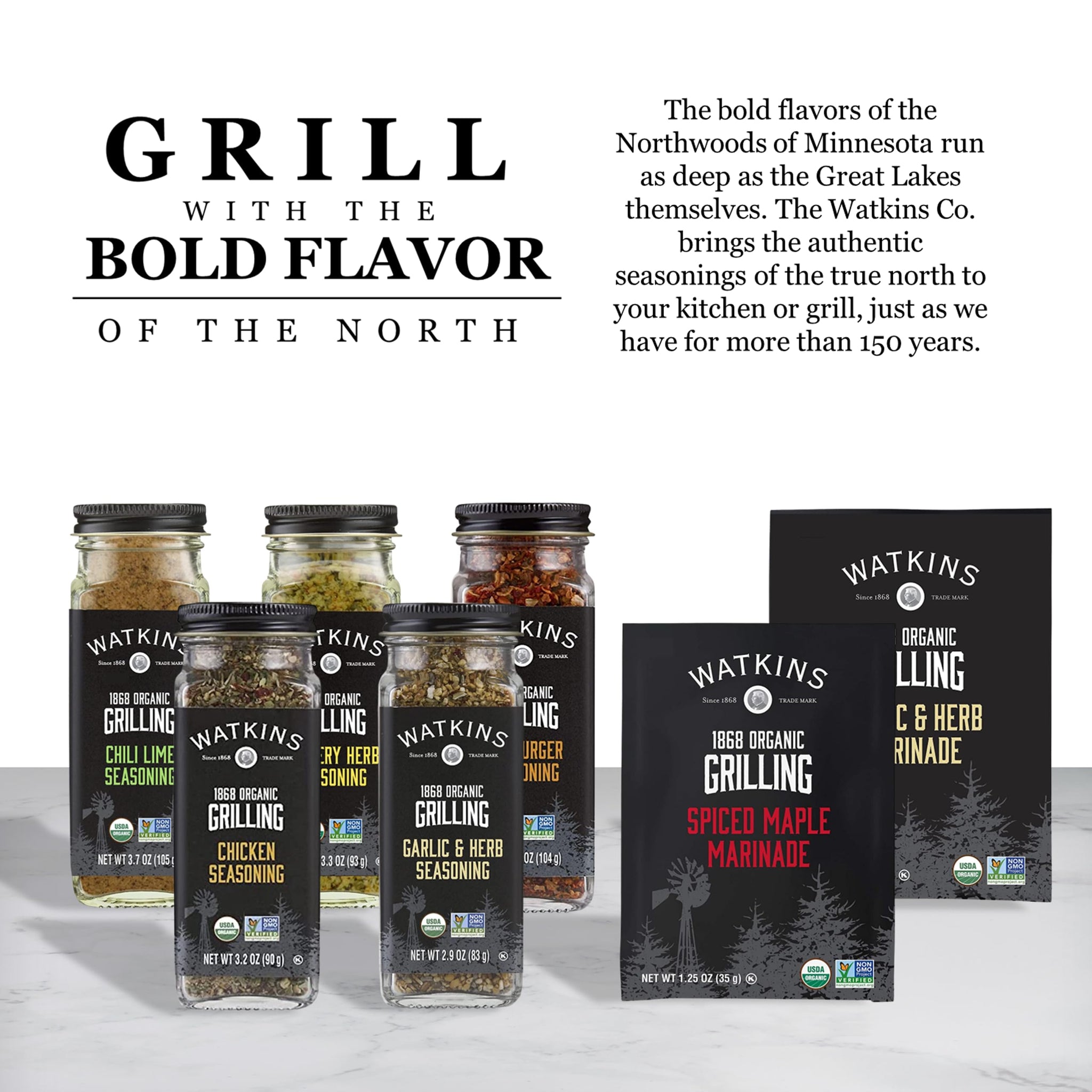 Watkins Organic Grilling Sweet and Savory Rub, Non-GMO, Kosher, 3.6 Oz, 1-Pack