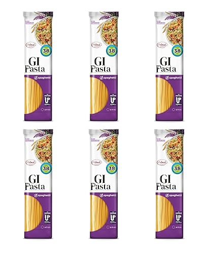 GI Pasta Spaghetti, 6-Pack (52.8 oz Total) | Low Glycemic, Classic Italian Long Pasta for Traditional Recipes and Everyday Cooking