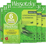 Wissotzky Lemongrass & Verbena Green Tea (6 Pack - 120 Tea Bags) | Soothing Aroma | Antioxidant Rich | Refreshing Green Tea Bags