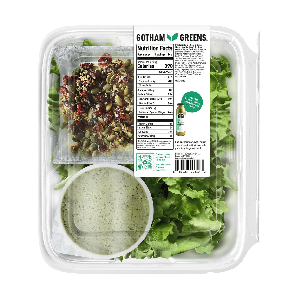 Gotham Greens, Green Goddess Salad Kit, 6.5 Ounce