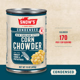 Snow's Condensed Corn Chowder, 15 oz Can - Creamy and Comforting Chowder with Corn, Spices and Hearty Potatoes