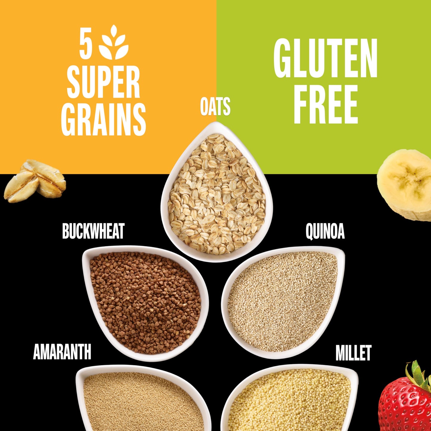 KIND Healthy Grains Energy Bars, Strawberry Banana, Gluten Free, Healthy Snacks, 19g Whole Grains, 5 Count