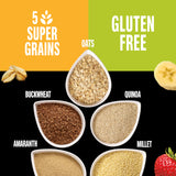 KIND Healthy Grains Energy Bars, Strawberry Banana, Gluten Free, Healthy Snacks, 19g Whole Grains, 5 Count