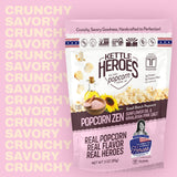 Kettle Heroes Popcorn, Popcorn Zen, Sunflower Oil & Himalayan Pink Salt, 3 oz (6)