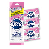 Excel White Bubblemint, Teeth Whitening, Sugar Free Chewing Gum, Multipack, 3 Packs, 18 Pellets Per Pack, Multi