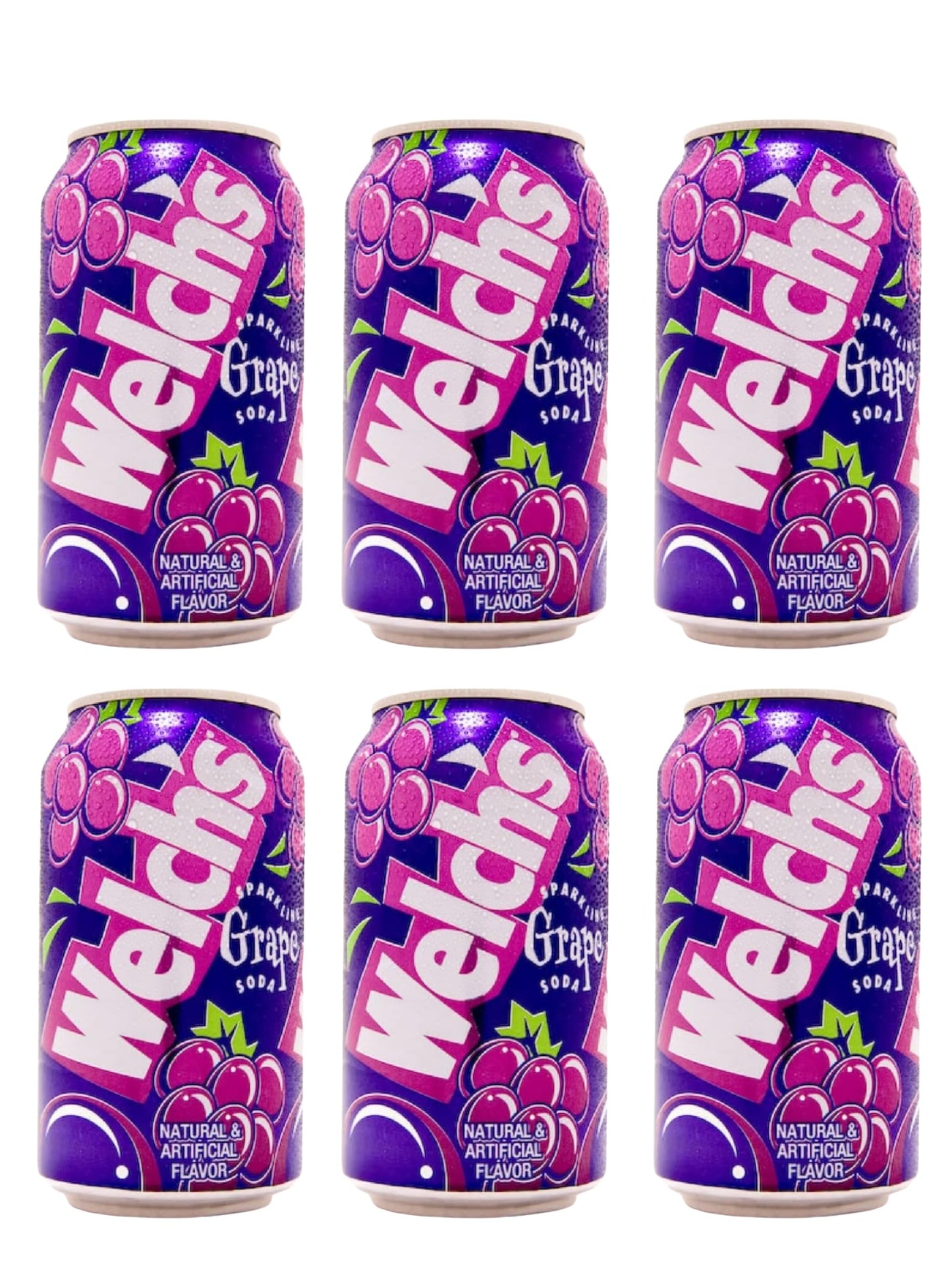 Welch’s Sparkling Grape Soda, 12 Fl Oz Cans (Pack of 6) | Bold Fruity Flavor | Carbonated Drink | Refreshing Sparkling Beverage | Made with Real Grape