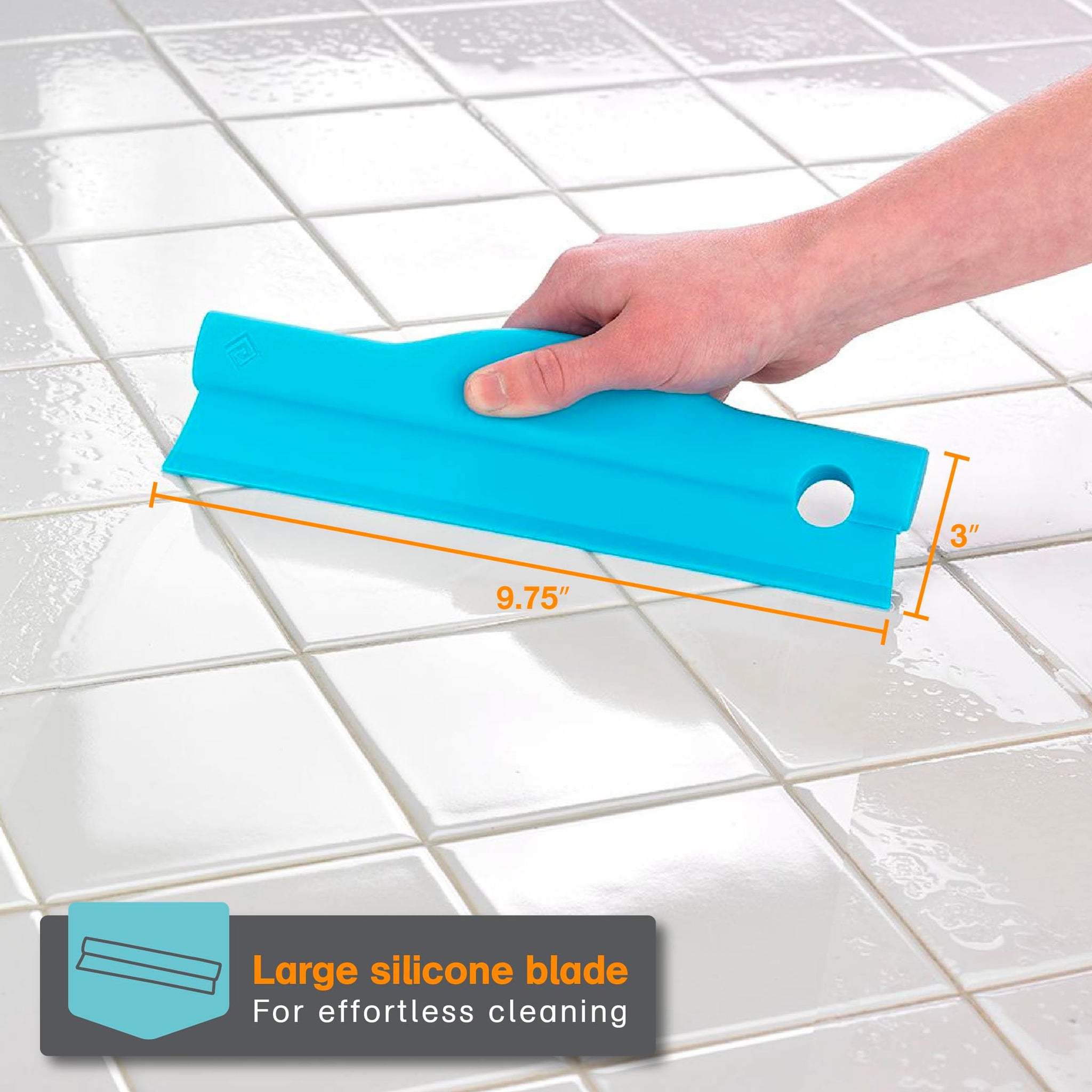 Polder Swipe Squeegee, Window Cleaner with Silicone Blade, Shower Squeegee with Flexible Handle, Ideal for Car, Kitchen, Bathroom, Shower Mirror