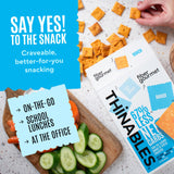 Fiber Gourmet Ranch Thinables Baked Cheese Crackers - Healthy Keto Crackers, Low Calorie High Fiber Snack, 6g Net Carbs, 70 Calories, 13g Fiber, 5g