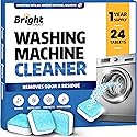 Washing Machine Cleaner Tablets 24 Pack - Deep Cleaning Tablets for Front & Top Load, Works With HE Washers, Removes Residue, Odor & Pet Hair - 12