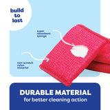 SCRUBIT Multi-Purpose Dish Scrub Sponge, Non Scratch Scouring Pads, Cleaning Sponges for pots, Dishes & Non-Stick Cookware - Pot Scrubber Sponges
