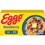 Eggo Blueberry Waffles, Breakfast Food, Natural Flavors, 10 Waffles (Frozen)