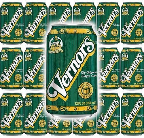 Woody's World - (18 Pack) Bundle of 12 oz. Vernor's Ginger Ale Soda | Great Home & Office Soft Drink Fridge Restock | Bulk Beverages For Snack Care
