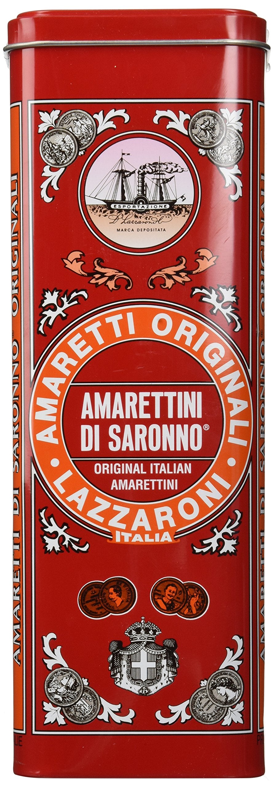 Lazzaroni Amaretti Amarettini Di Saronno Tall Tin 14.1 Oz.