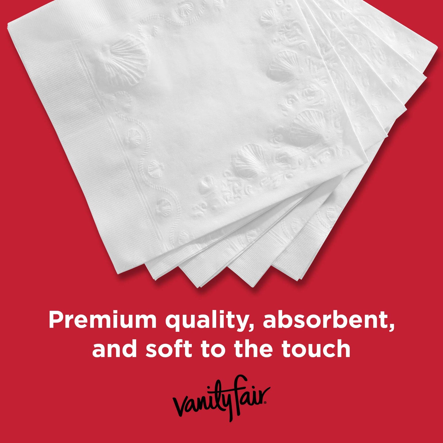 Vanity Fair Everyday Paper Napkins, 200 Count, Disposable Napkins Made Soft And Smooth For Everyday Meals