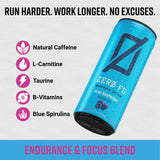 ZERO FG Energy Drinks - Bold Blue Raspberry Flavor, 140mg of natural caffeine, no artificial colors, no artificial flavors (Pack of 12) (12 Fl. Oz