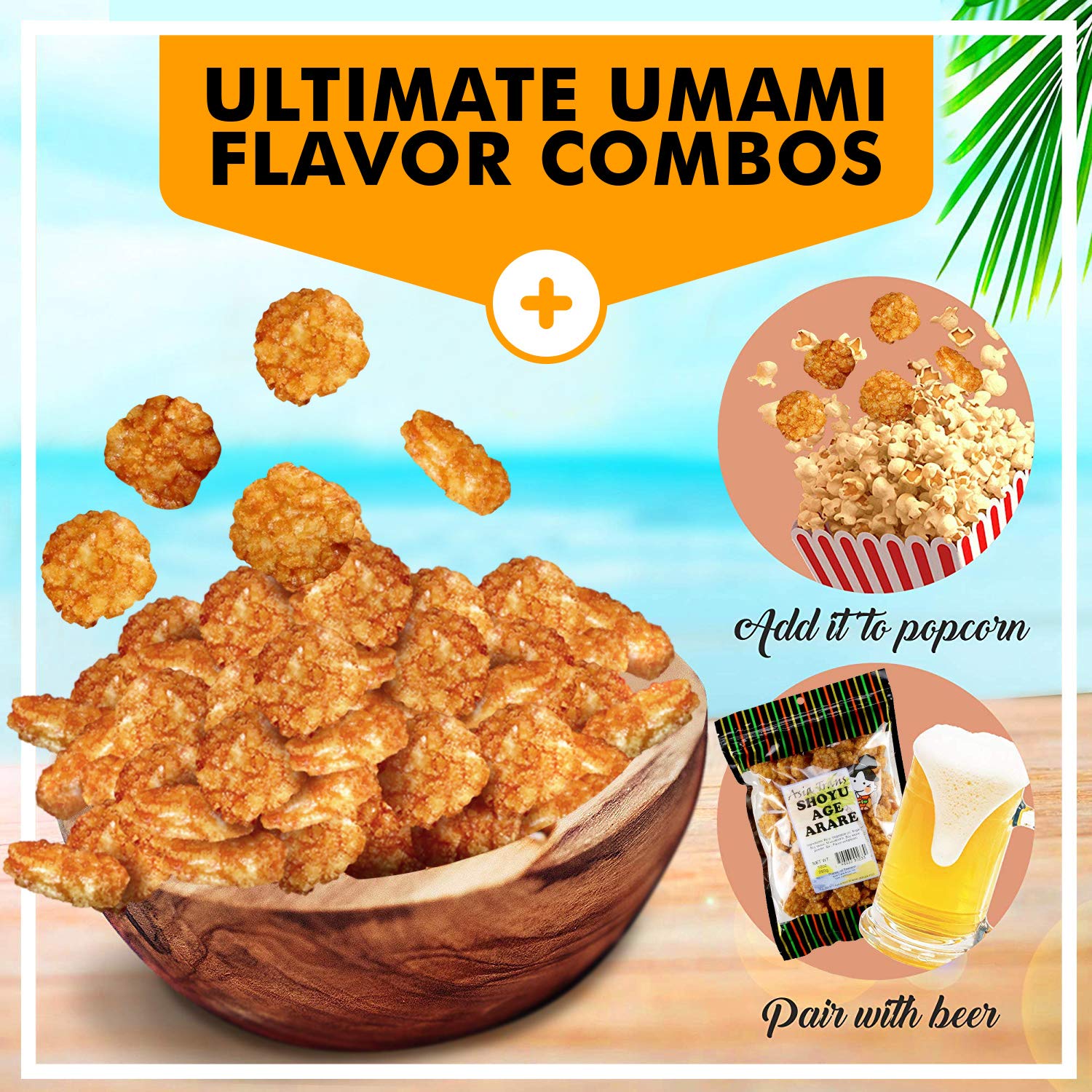 Shoyu Age Fried Arare Rice Crackers 6 Ounce - Perfect on the go snack. Add to popcorn or trail mix. Packed fresh in Hawaii. Sweet and salty flavor