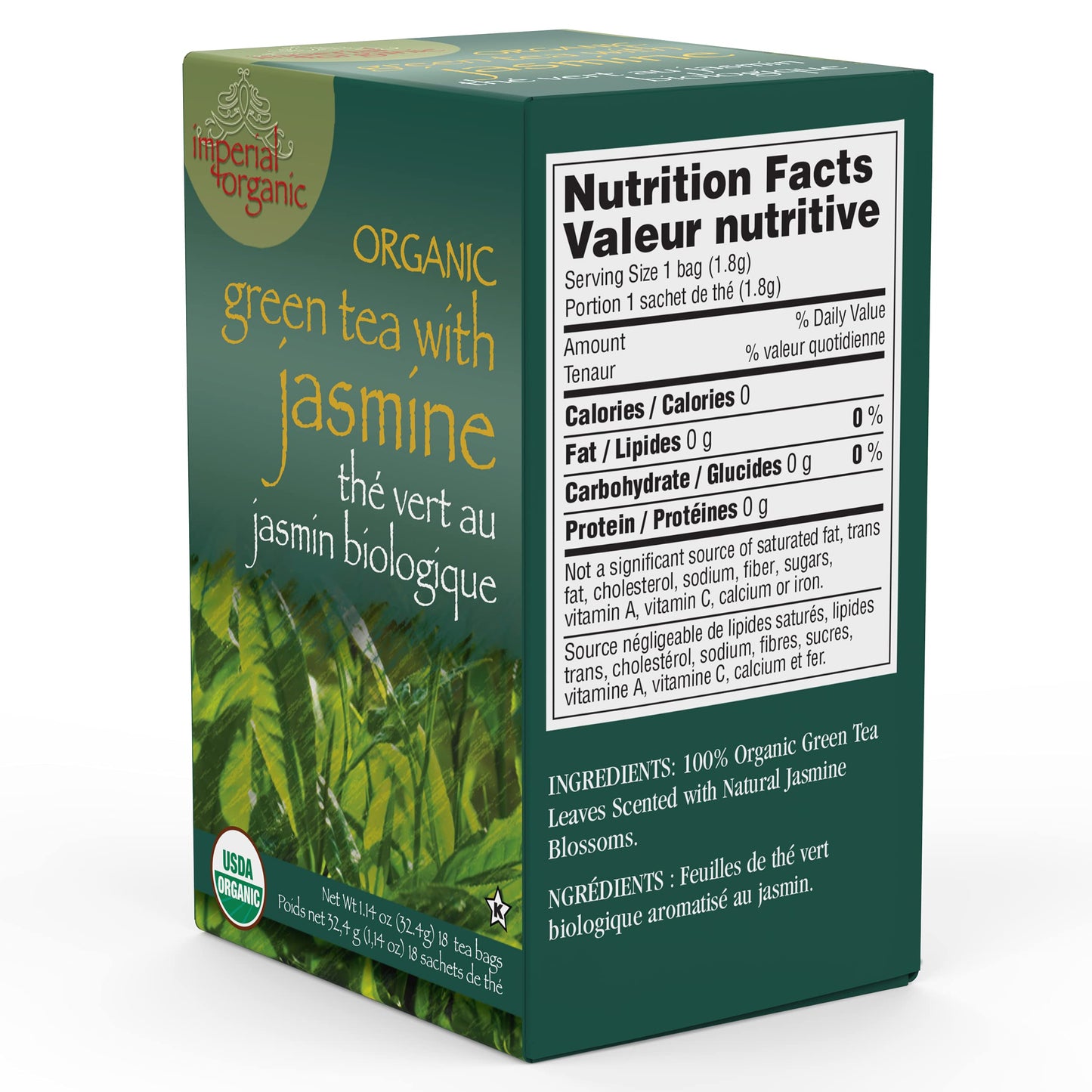 Uncle Lee's Tea Imperial Organic Green Jasmine Tea
