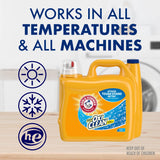 ARM & HAMMER Plus OxiClean Laundry Detergent, 5 in 1 Laundry Stain Remover, Fresh Scent Liquid Laundry Detergent, 201.6 Fl Oz Bottle
