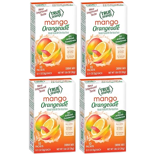 True Orange, Mango Orange Drink Mix, 10-count (Pack of 4)