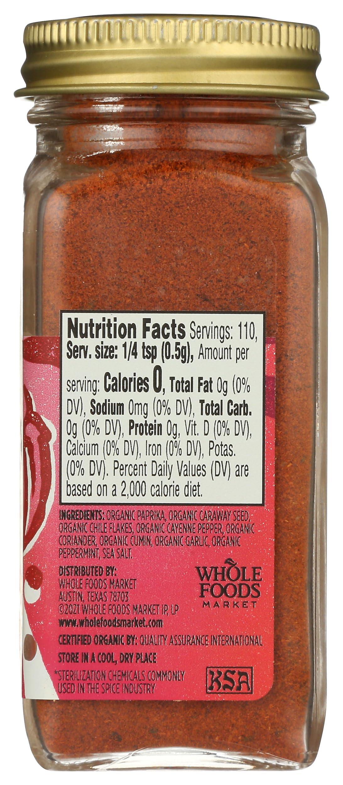 Whole Foods Market, Organic Harissa Seasoning, 1.94 Ounce