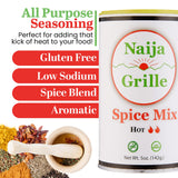 Naija Grille Seasoning - Hot - All Purpose Spice Mix for Chicken, Beef, Fish, Vegetables, and More - Elevate Flavor with Seasoning for Cooking