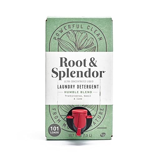 Root & Splendor Ultra Concentrated Non Toxic Laundry Detergent Liquid - Plant Based & Eco Friendly Enzymatic Laundry Soap, Humble Scent, 1.5 Liter