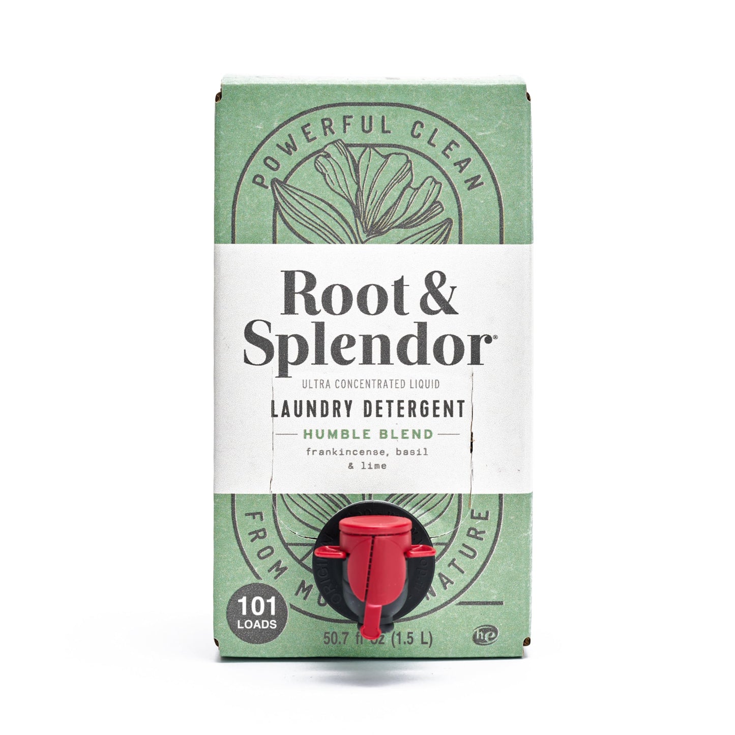 Root & Splendor Ultra Concentrated Non Toxic Laundry Detergent Liquid - Plant Based & Eco Friendly Enzymatic Laundry Soap, Humble Scent, 1.5 Liter