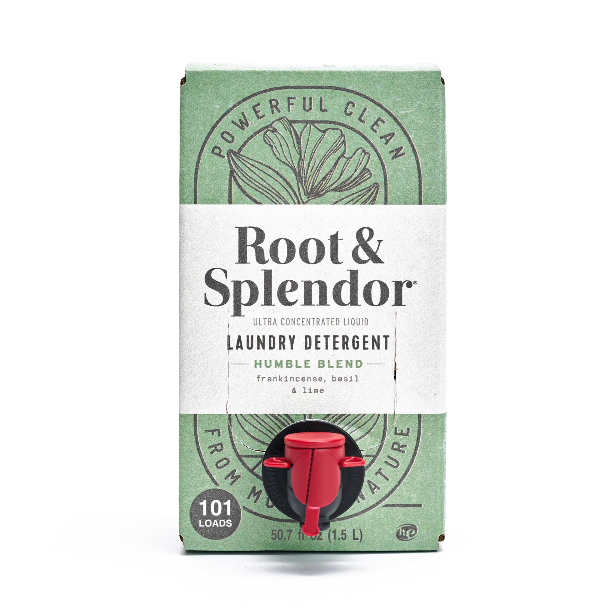 Root & Splendor Ultra Concentrated Non Toxic Laundry Detergent Liquid - Plant Based & Eco Friendly Enzymatic Laundry Soap, Humble Scent, 1.5 Liter