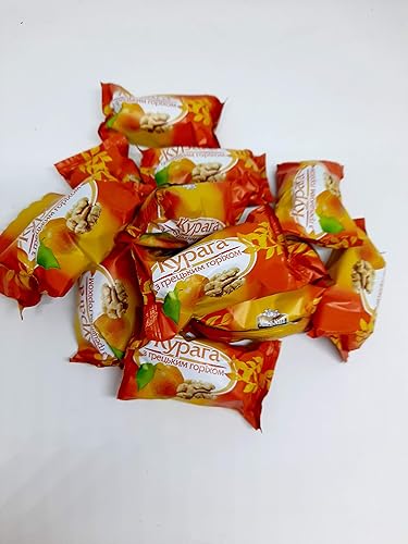 Candied Glazed Dried Apricots With Walnut in Dark Chocolate 4.4 LB / 2 kg