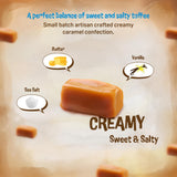Everton Toffee Butter Toffee Caramels, Original Sea Salt Flavor 50 count (20 oz. Grab Jar). Gourmet artisan Creamy, soft and creamy caramel candy