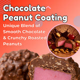 Cherry Mash Candy Bars in Stand-Up Pouch Bag - Original Mini Candy Bars with Soft Cherry Center & Chocolate Peanut Coating - Classic American