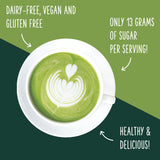 Two Leaves and a Bud Barista Matcha Sweetened Latte Blend, Japanese Matcha Green Tea Powder, 2 Resealable Bags, 240 grams