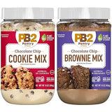 PB2 Pantry Chocolate Chip Cookie and Brownie Mix, Gluten Free, Non-GMO, 4g Protein Per Cookie, Vegan (2 Jars - 16 Oz Each)